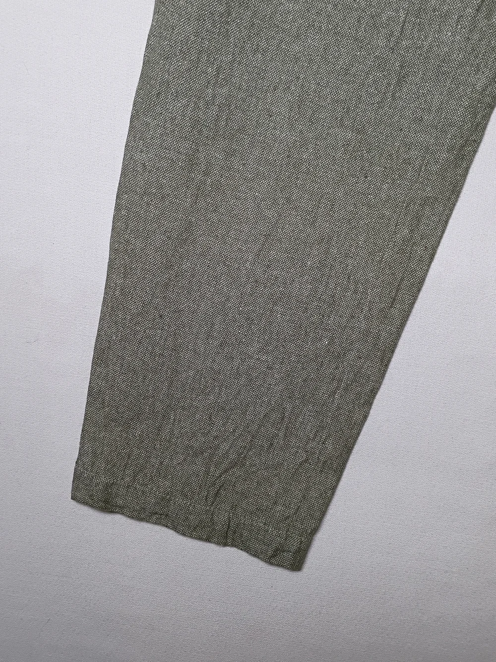 Banana Republic Mens Athletic Fit Linen Blend Trousers 33X27 Sage Drawstring